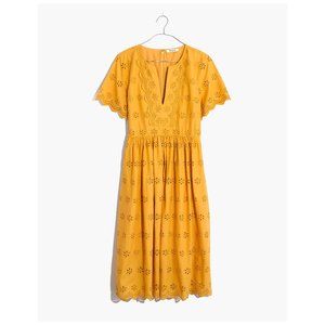 Madewell Scalloped Eyelet Midi Dress